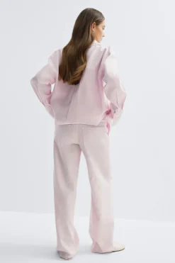 Linen blend trousers