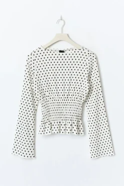 Long sleeve smock top