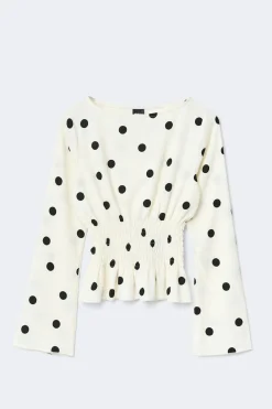 Long sleeve smock top