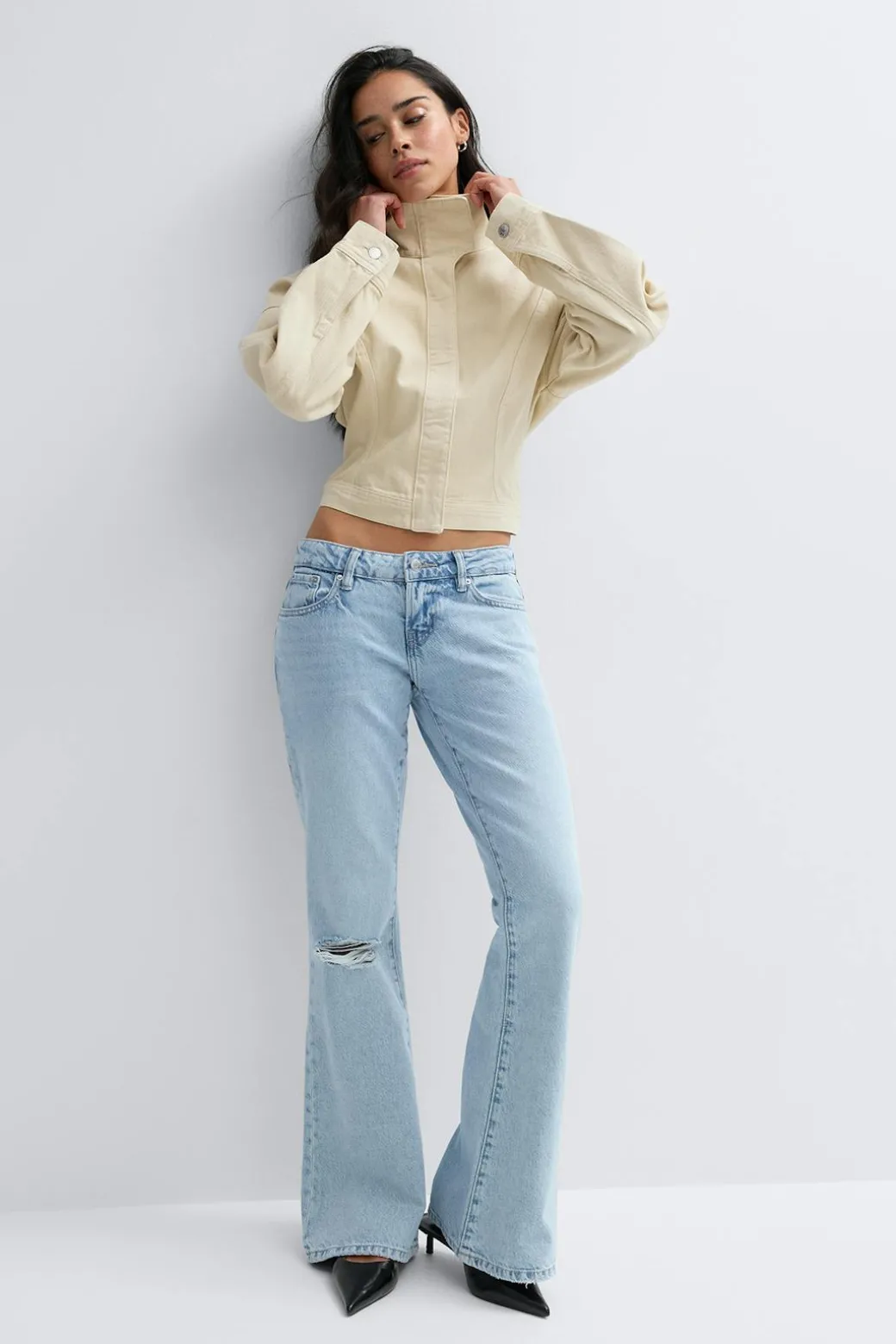 Low full length flare jeans