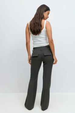 Low waist bootcut trousers