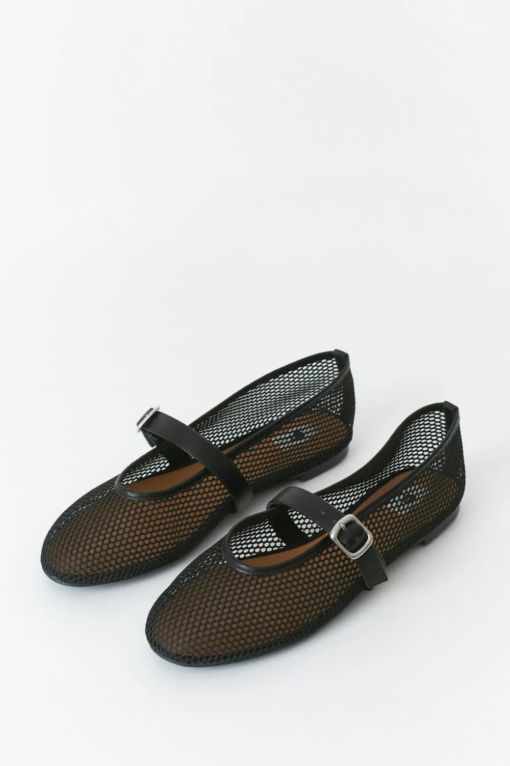 Mesh ballet flats