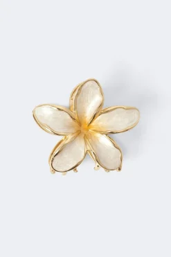 Metal flower hair clip