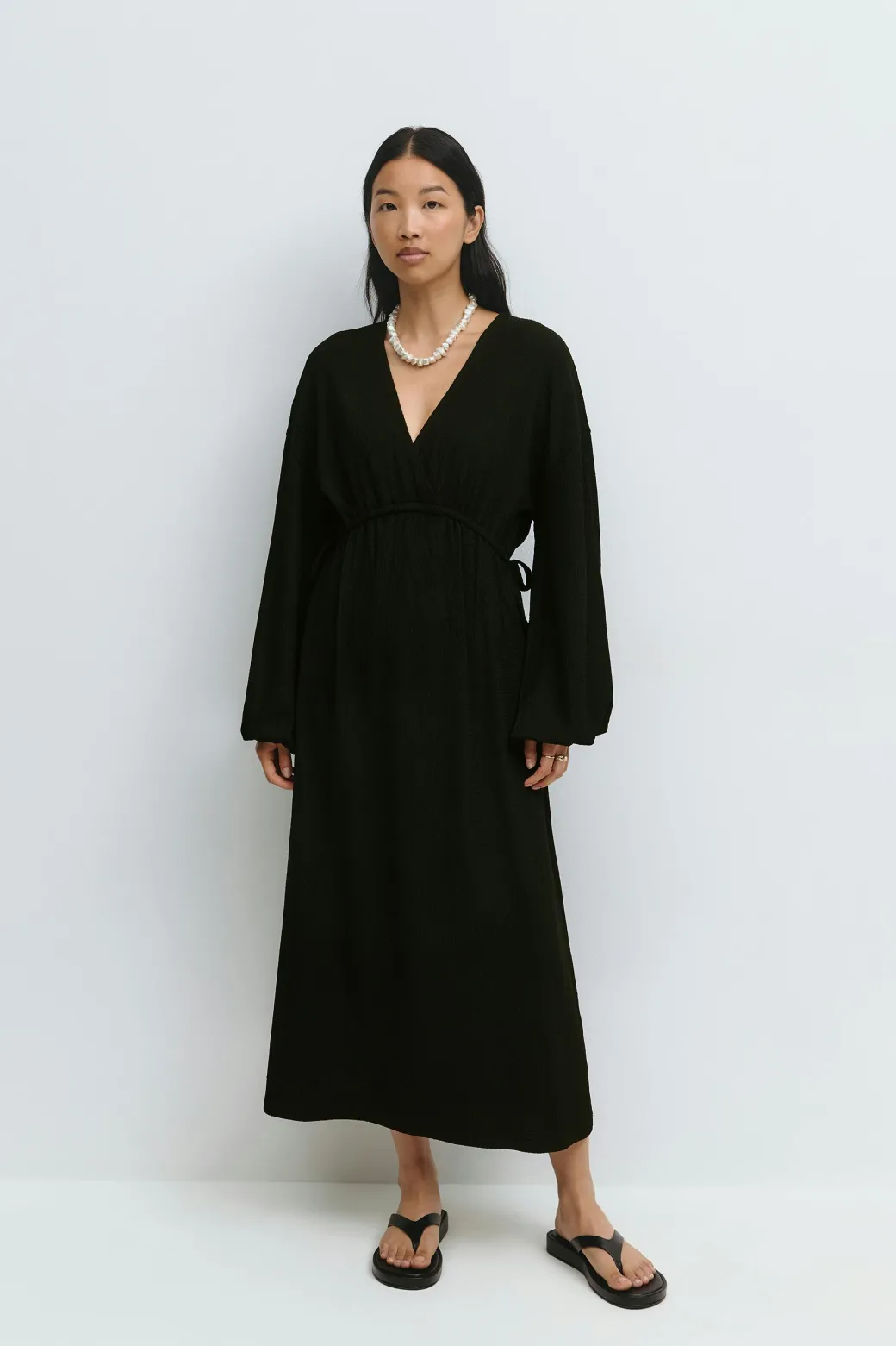 Midi wrap dress