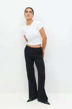 mid waist bootcut trousers