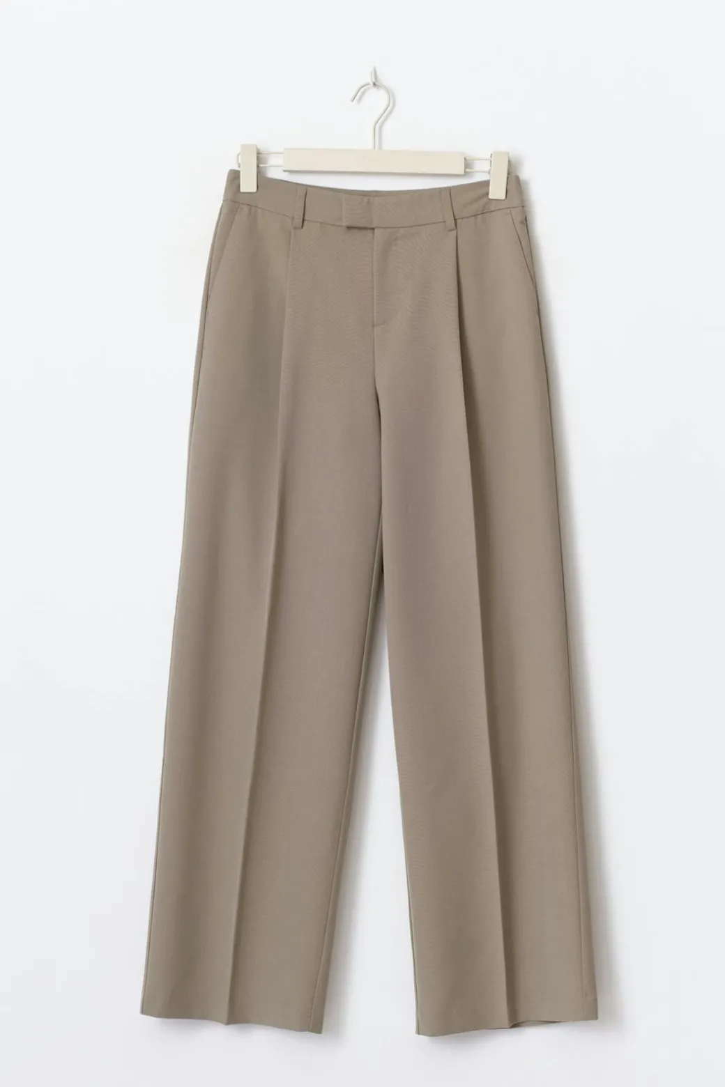 Mid wide pleated trousers