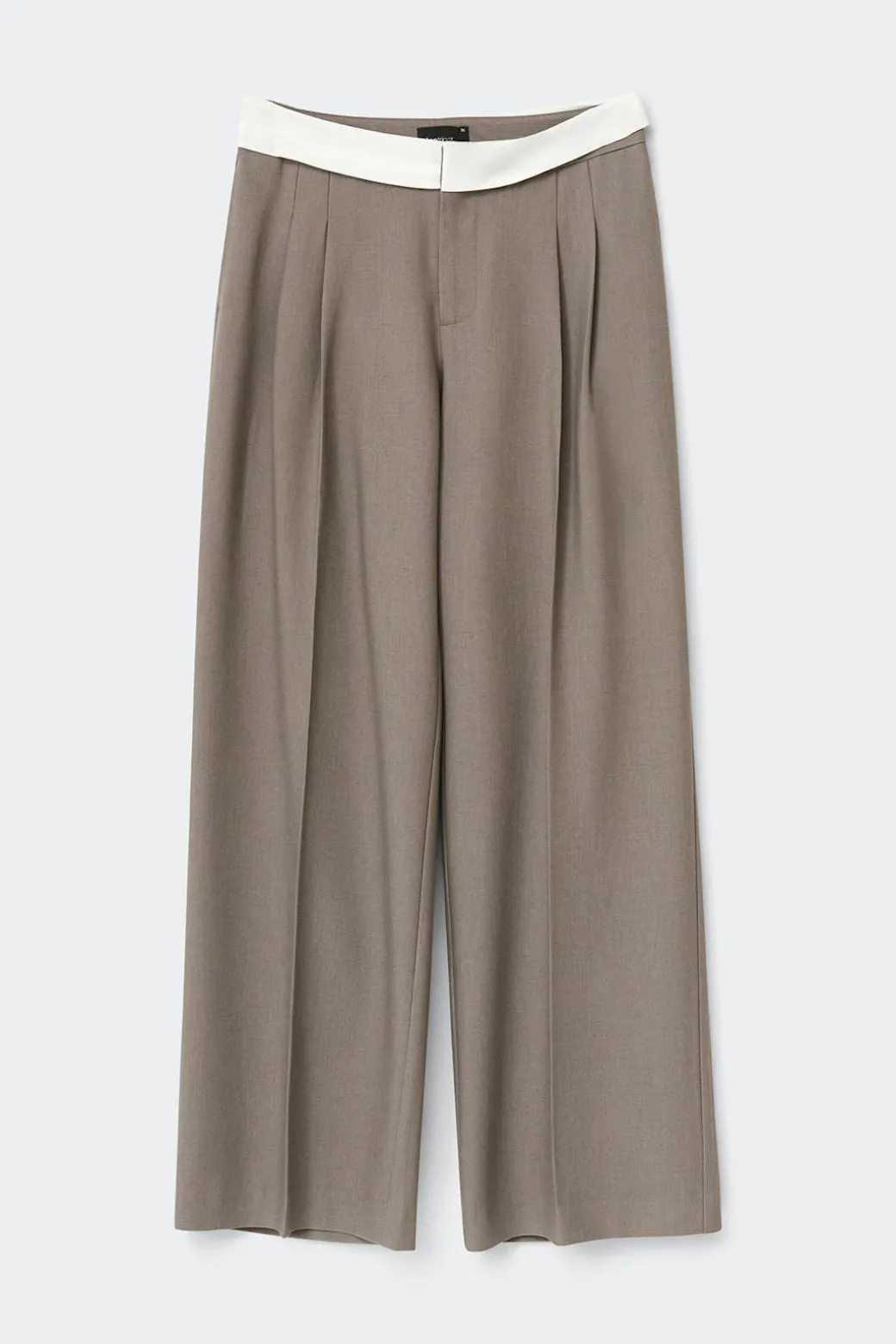 Mid wide pleated trousers
