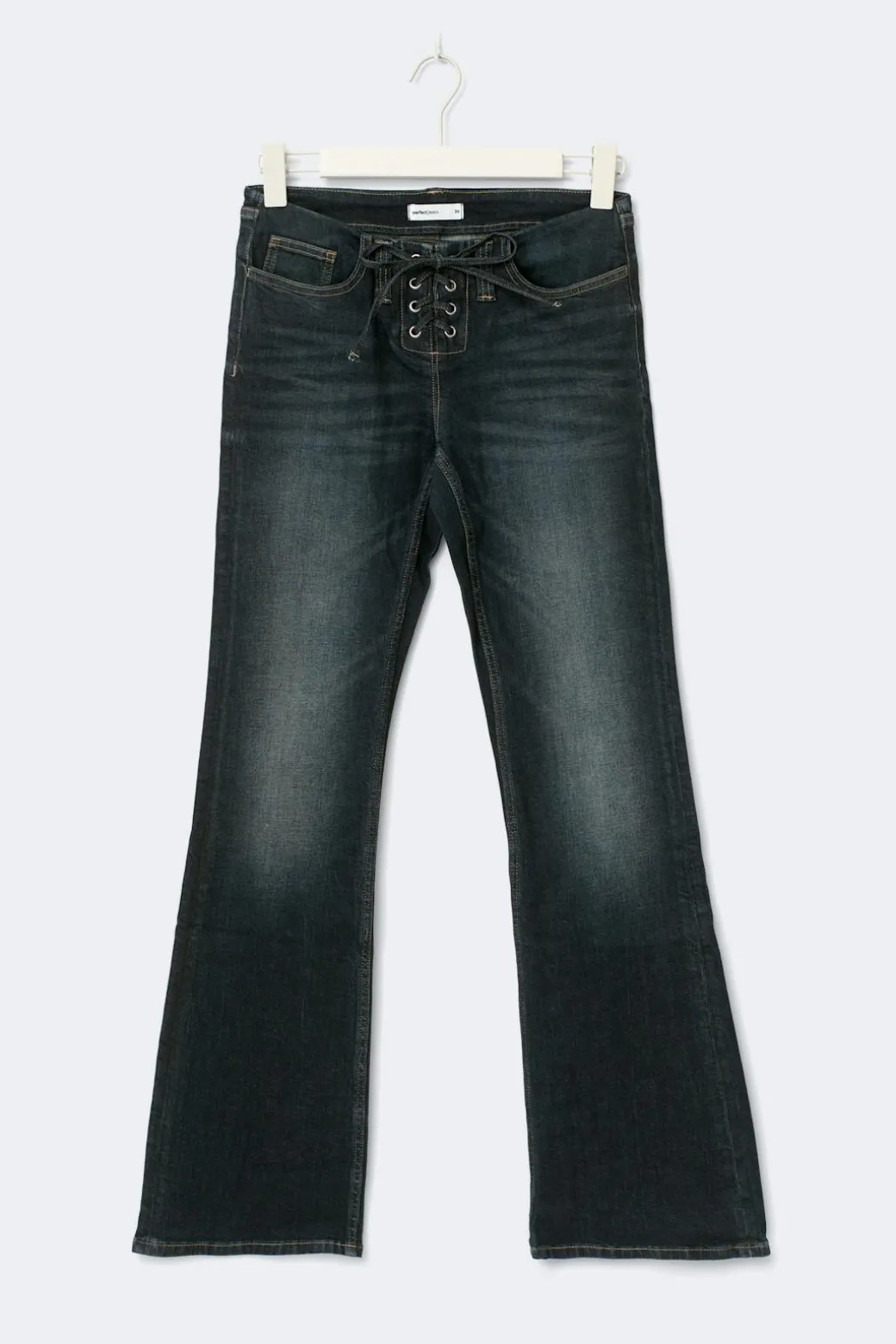 No waist bootcut jeans