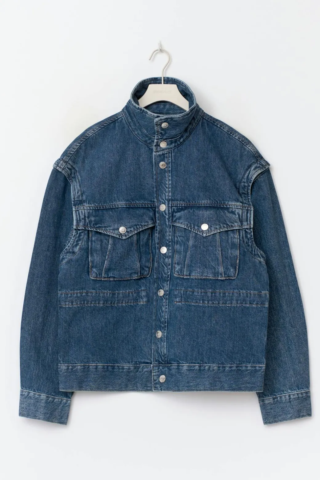 Office cargo denim jacket
