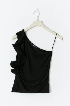 One shoulder ruffle top