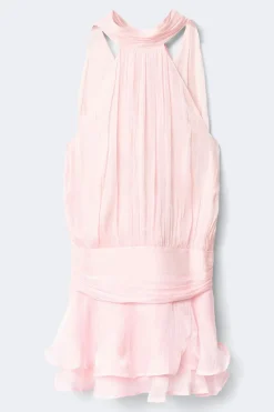 14+ open back frill dress