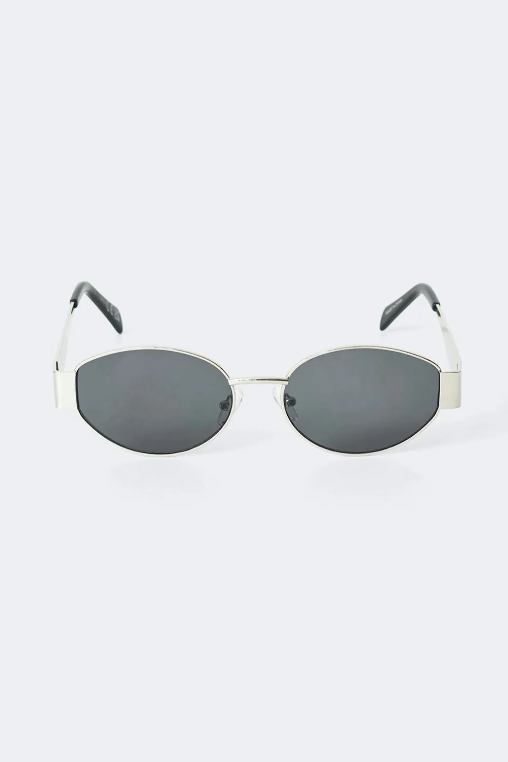 Oval metal frame sunglasses