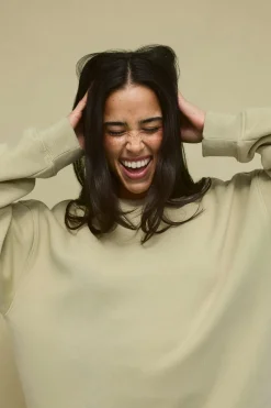 Oversized crew neck sweater