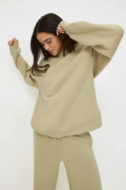 Oversized crew neck sweater