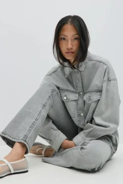 Oversize denim shirt