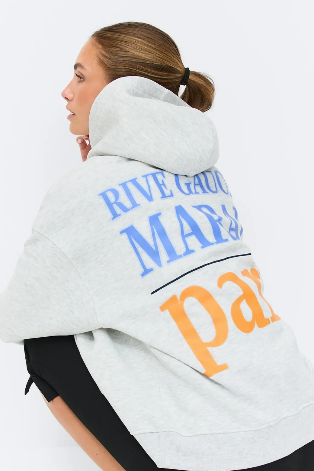 Oversized print hoodie
