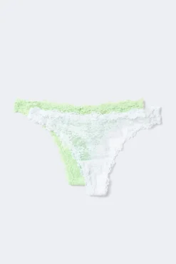 2-pack flirty lace thong