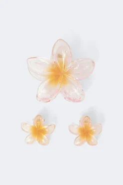 3-pack flower hair clip