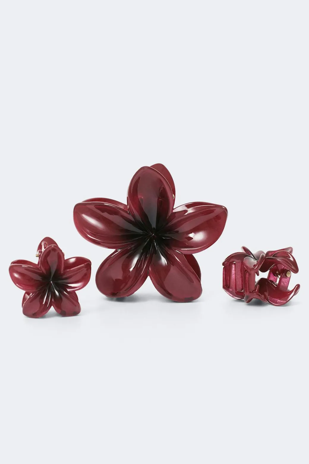 3-pack flower hair clip