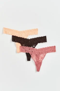 3-pack lace string