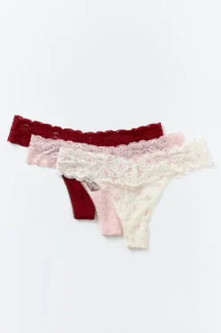 3-pack lace string