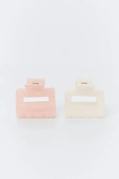 2-pack mini square hair clip