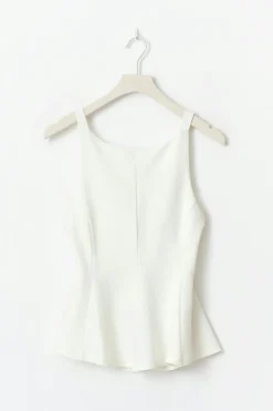 Peplum tie back top