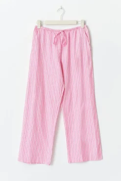 petite linen blend trousers