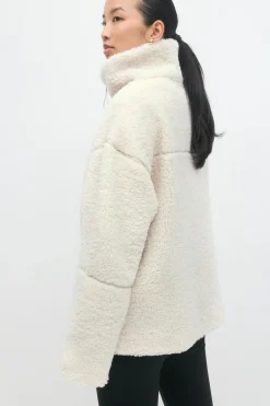 Pile zip jacket
