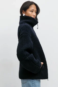 Pile zip jacket