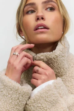 Pile zip jacket