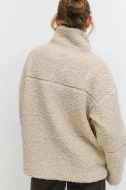 Pile zip jacket