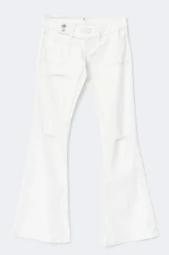 14+ pleated flare jeans
