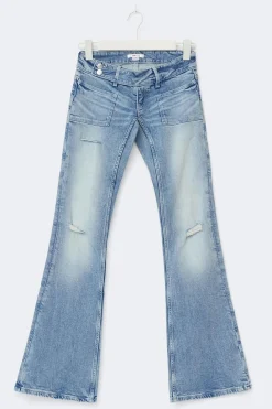 14+ pleated flare jeans tall