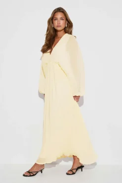 Pleated maxi dress