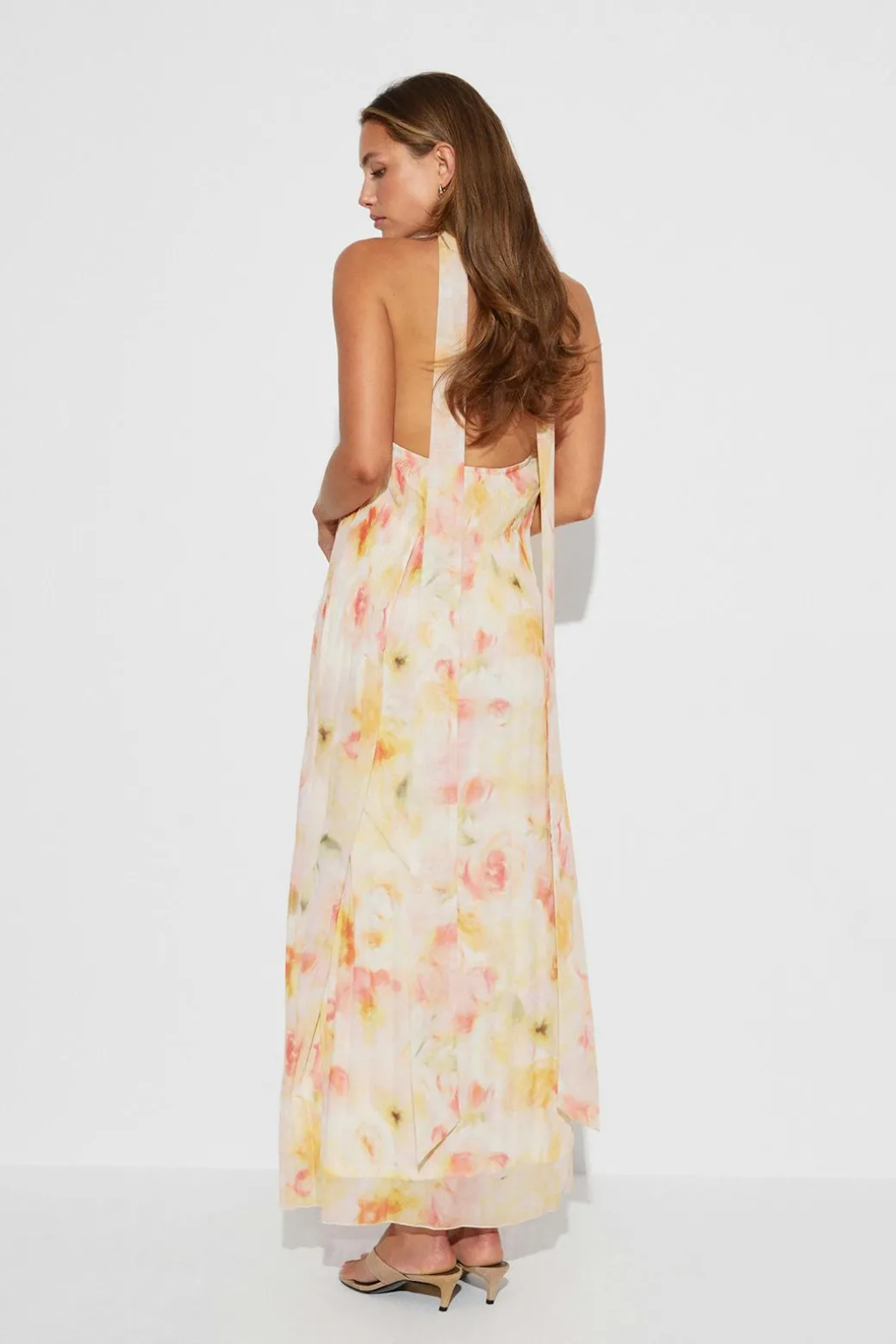 Pleated maxi dress
