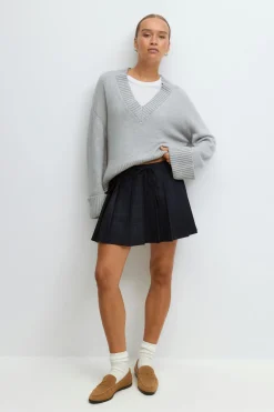 Pleated mini skirt