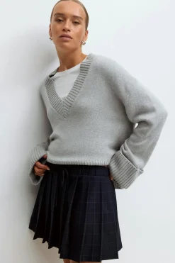 Pleated mini skirt