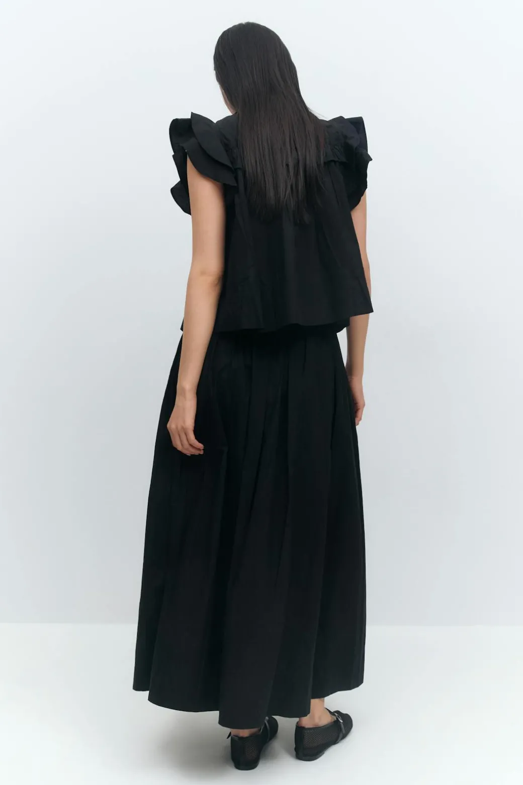 Poplin skirt