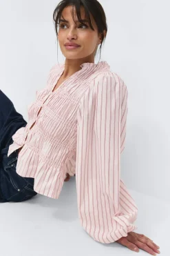 Poplin smock blouse