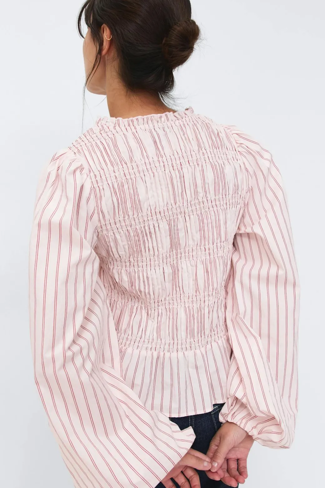 Poplin smock blouse