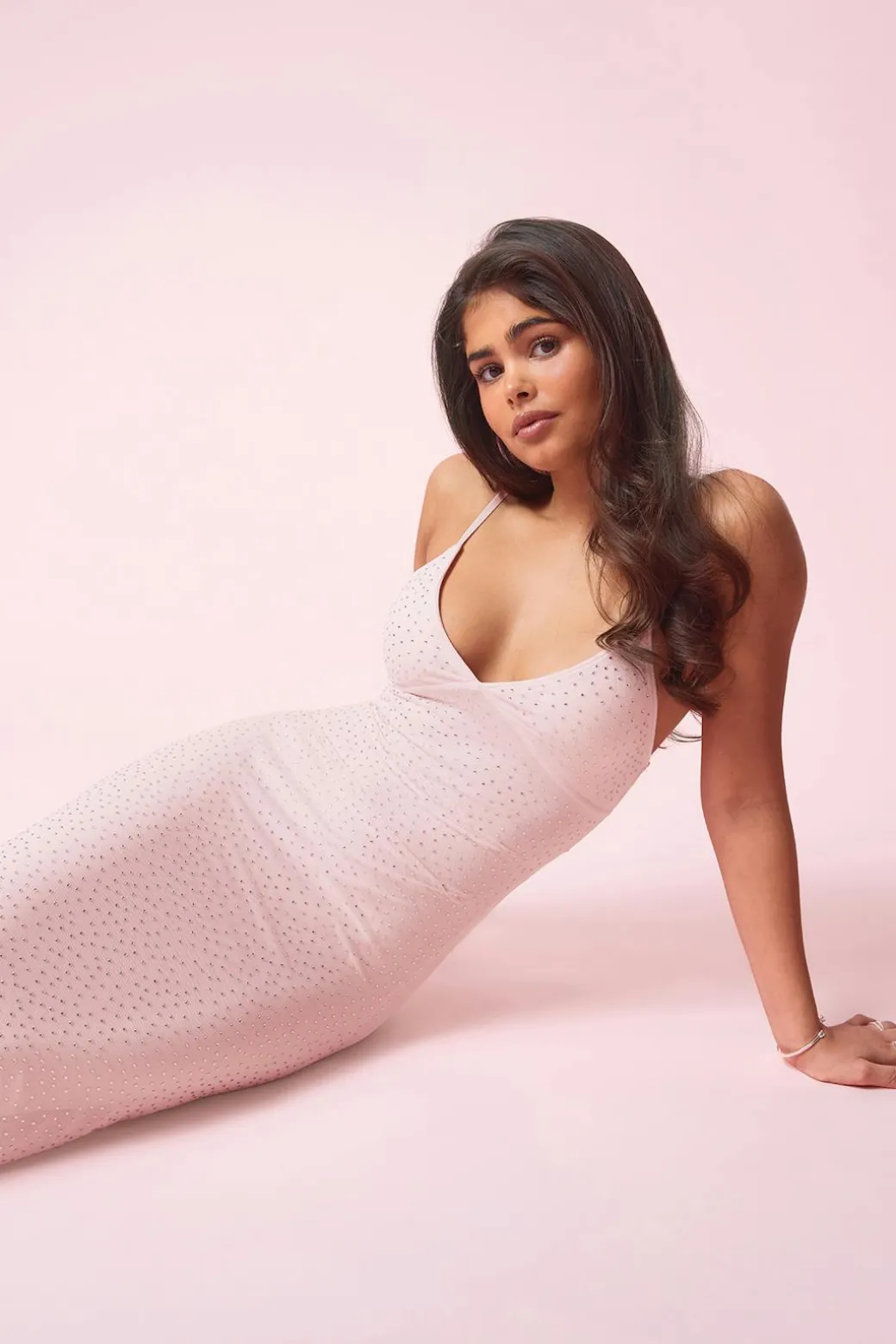 14+ prom rhinestone dress