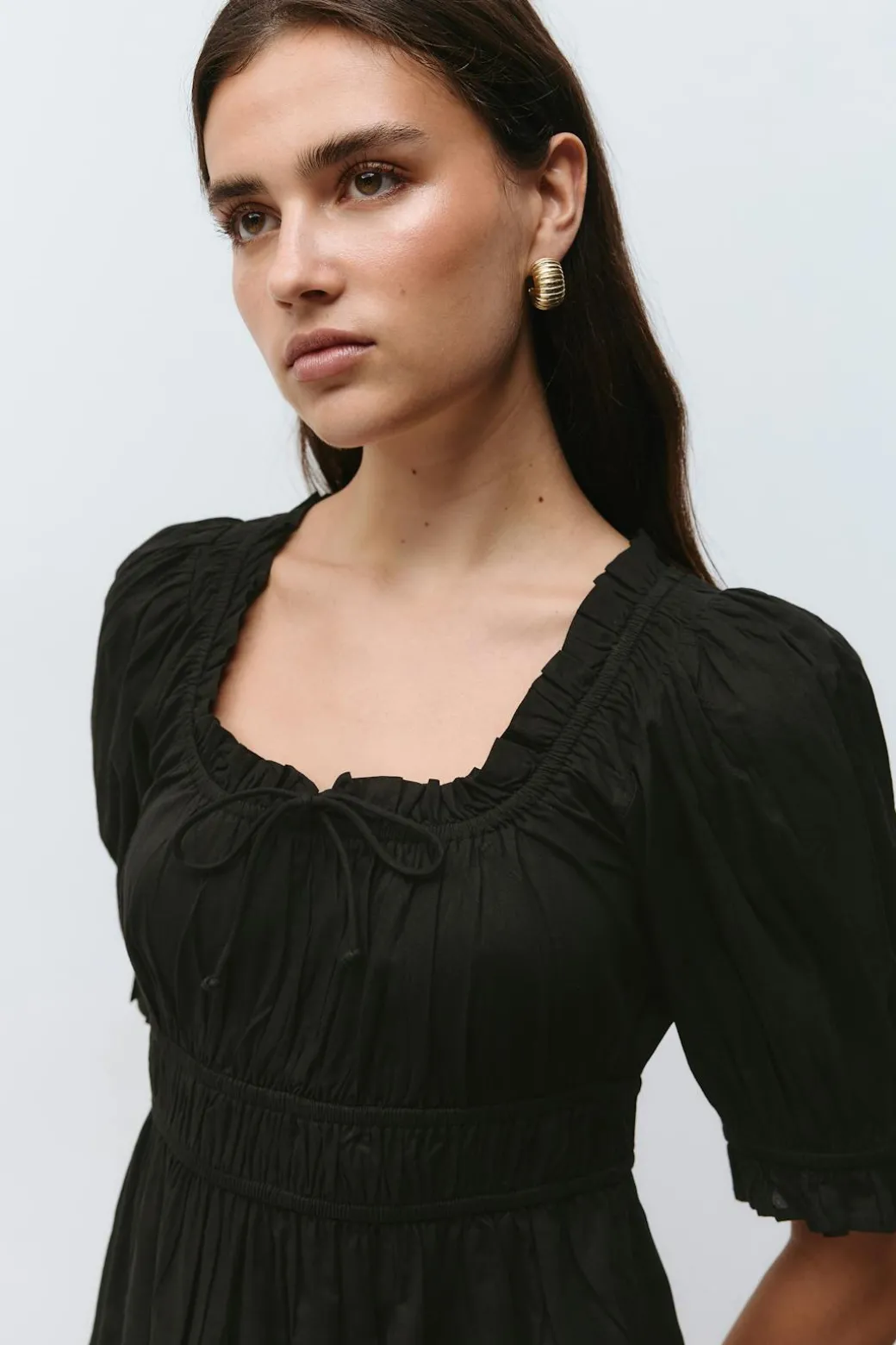 Puff sleeve dress
