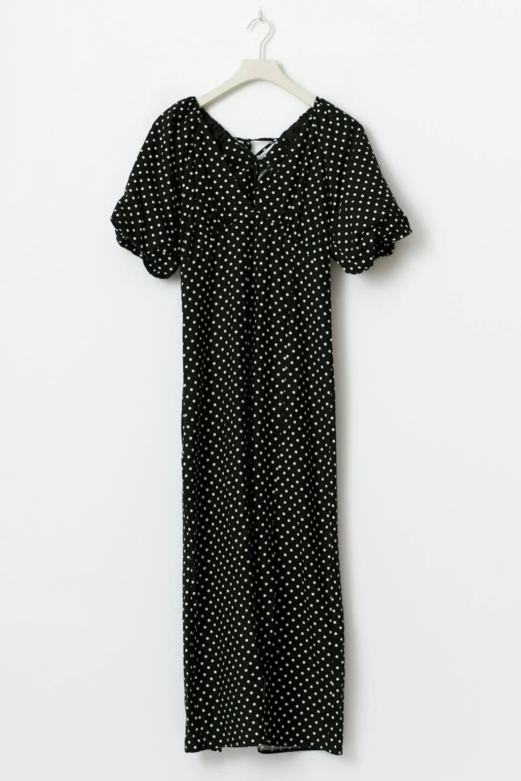 Puff sleeve midi dress