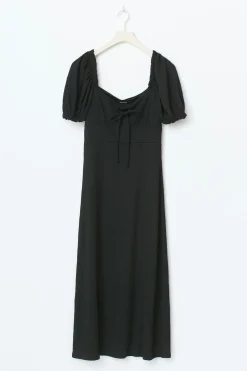 Puff sleeve midi dress