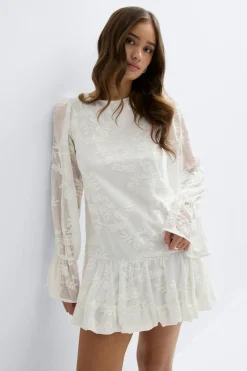 Puff sleeve mini dress