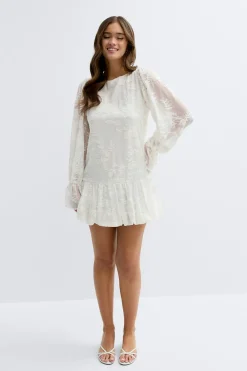 Puff sleeve mini dress