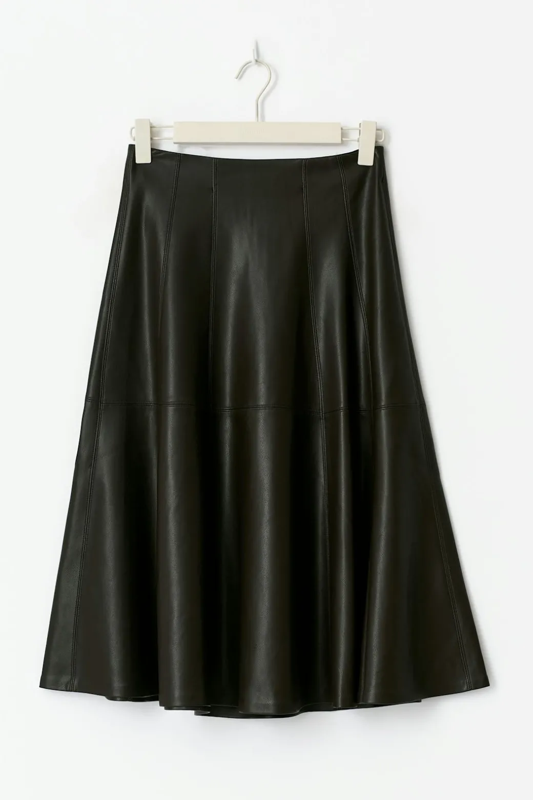 Pu midi skirt