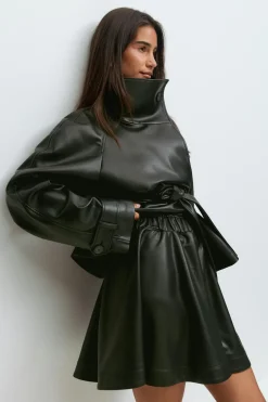 Pu mini skirt