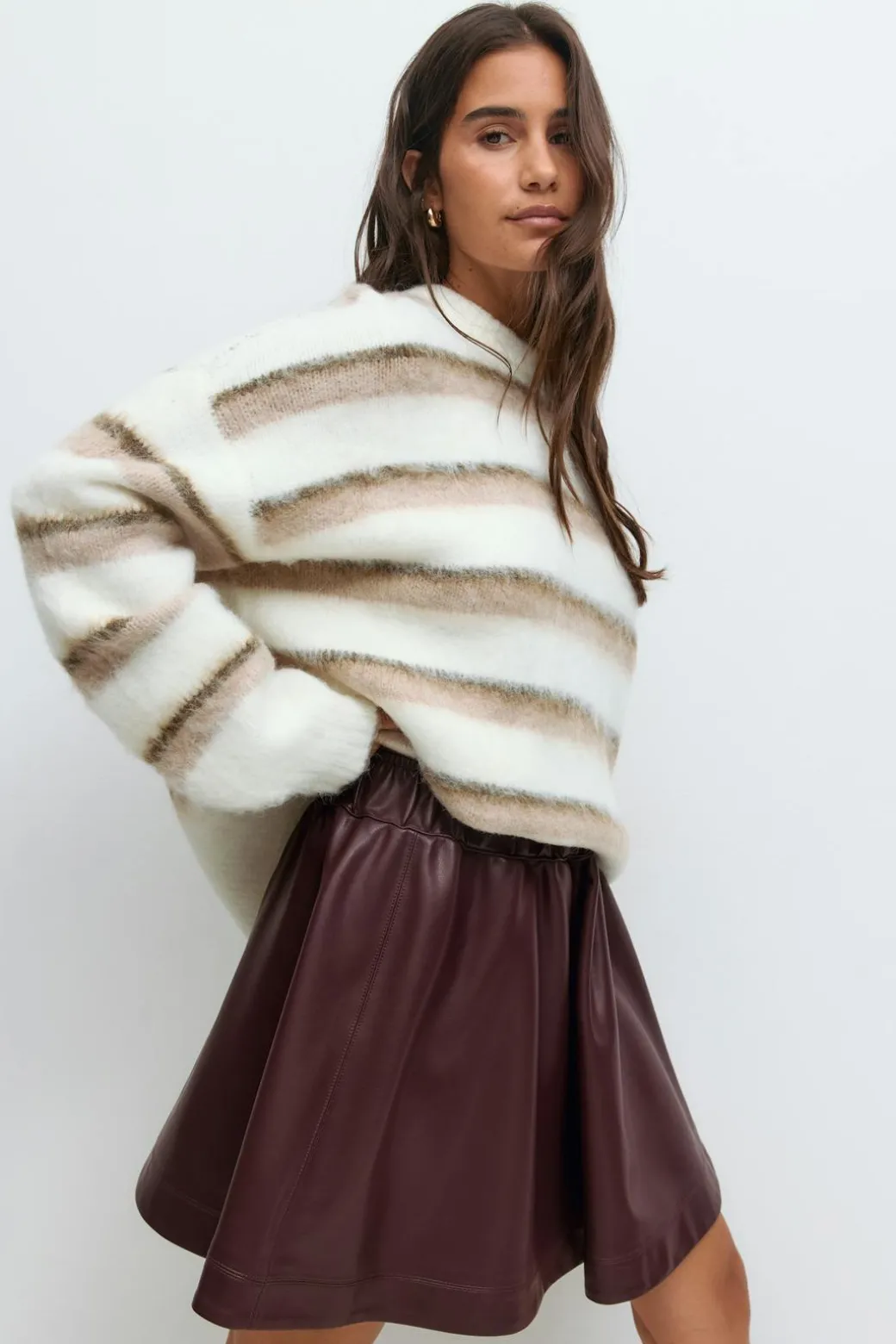 Pu mini skirt